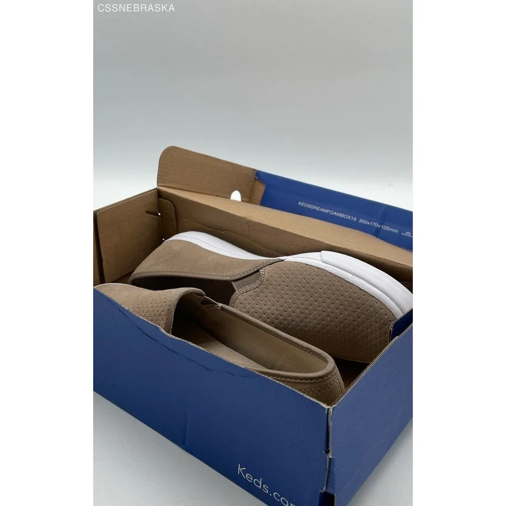 Keds DBL‎ Deck Suede II - Taupe slip-on shoes - Size 9.5